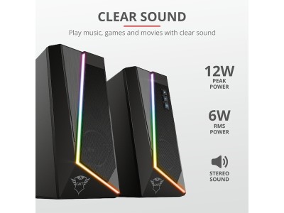 Trust GXT 609 Zoxa rgb led högtalare Stereo, 12W, rgb, 3,5 minijack, USB#2
