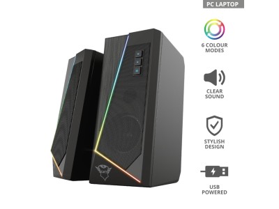 Trust GXT 609 Zoxa rgb led högtalare Stereo, 12W, rgb, 3,5 minijack, USB#4