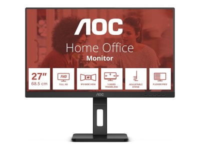 27" AOC 27E3QAF, IPS 1920x1080, 4 ms, 75Hz, höjdjusterbar, VGA/HDMI/DP, högtalare#1