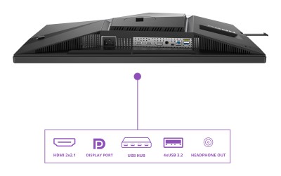 24.1" AOC AG246FK6, Fast TN eSports 1920x1080, 0.5 ms, 610Hz Adaptive-Sync, höjdjusterbar, pivot, 2xHDMI/DP, USB 3.2-hubb#3