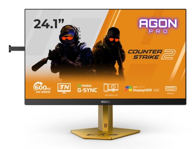 24.1" AOC PRO CS24A, TN eSports 1920x1080, 0.5 ms, 610Hz G-Sync, HDR400, höjdjusterbar, pivot, 2xHDMI/DP, USB 3.2-hubb, RGB Light FX#3