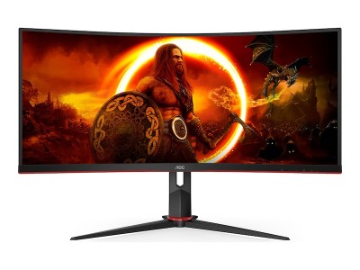 34" AOC CU34G2XP, Curved VA 3440x1440, 1 ms, 180Hz FreeSync, HDR400, 1500R, höjdjusterbar, 2xHDMI/2xDP, USB-hubb#1