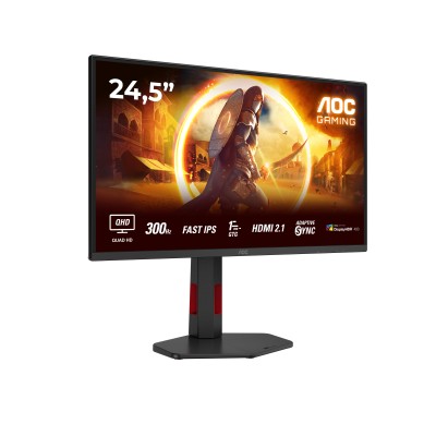 27" AOC Q25G4SR, Fast IPS 2560x1440, 0,3ms, 300Hz FreeSync, HDR400, höjdjusterbar, pivot, 2xHDMI/DP, högtalare#2