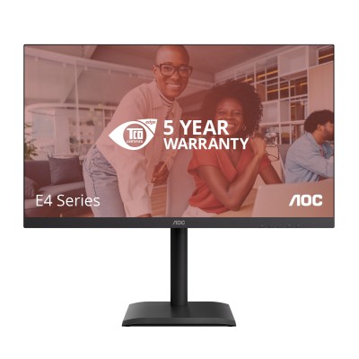 27" AOC U27E4CV, IPS 4K/3840x2160, 4 ms, höjdjusterbar, pivot, 2xHDMI/DP/USB-C 90W, USB 3.2-hubb, högtalare