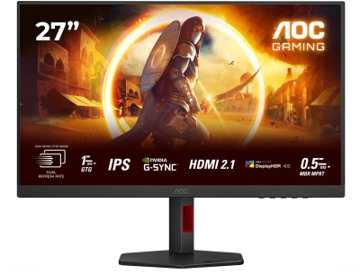 27" AOC U27G4R, Fast IPS 3840x2160, 0,5 ms, 160Hz Adaptive Sync, HDR400, höjdjusterbar, pivot, 2xHDMI/DP, USB 3.2-hubb#2