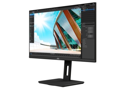 28" AOC U28P2A, IPS 3840x2160/4k, 4 ms, höjdjusterbar, pivot, 2xHDMI/2xDP, högtalare, USB 3.2-hubb#3