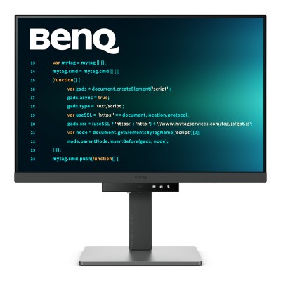 24.1" BenQ RD240Q Programming Monitor, IPS 2560x1600, 5 ms, HDR10, höjdjusterbar, pivot, HDMI/DP/USB-C 90W, USB 3.2-hubb, högtalare