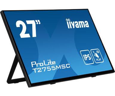 27" Iiyama ProLite T2755MSC-B1, IPS 1920x1080 Multi-Touch, 5 ms, HDMI/DP, högtalare, USB 3.2-hubb