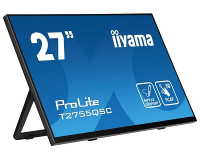 27" Iiyama ProLite T2755QSC-B1, IPS 2560x1440 Multi-Touch, 5 ms, HDMI/DP, högtalare, USB 3.2-hubb#1