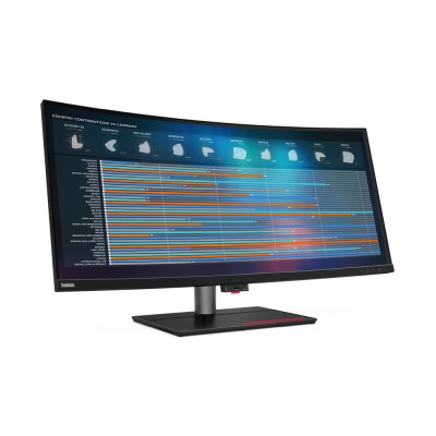 40" Lenovo ThinkVision P40w-20, Curved IPS 5120x2160, 4 ms, 75Hz, 2500R, höjdjusterbar, HDMI/DP/2xUSB-C 100W (Thunderbolt 4), LAN, USB 3.2-hubb#1