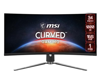 34" MSI MPG ARTYMIS 343CQR, Curved VA 3440x1440, 1 ms, 165Hz FreeSync, 1000R, höjdjusterbar, 2xHDMI/DP, USB-hubb#1