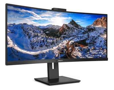 34" Philips 346P1CRH/00, Curved VA 3440x1440, 4 ms, 100Hz, höjdjusterbar, HDMI/DP/USB-C 90W, USB 3.2-hubb, högtalare, webbkamera#2