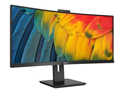 34" Philips 34B1U5600CH, Curved VA 3440x1440, 4 ms, 120Hz, 1500R, höjdjusterbar, HDMI/DP/USB-C 100W, högtalare, webbkamera, KVM-switch, USB 3.2-hubb#2