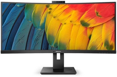 34" Philips 34B1U5600CH/23, Curved VA 3440x1440, 4 ms, 120 Hz, 1500R, höjdjusterbar, 2xHDMI/DP/USB-C 100W, högtalare, webbkamera, USB 3.2-hubb#1