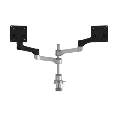 R-Go Zepher 4 Twin Monitor Arm - Silver#3