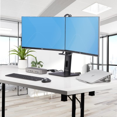 Bordsstativ StarTech.com Crossbar Dual Monitor Desk Stand för 2 skärmar 17-27" - Svart#9