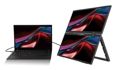 2x15.6" Verbatim Portable Dual Monitor Essentials, Full HD IPS 1920x1080, USB-C/MiniHDMI, högtalare#3