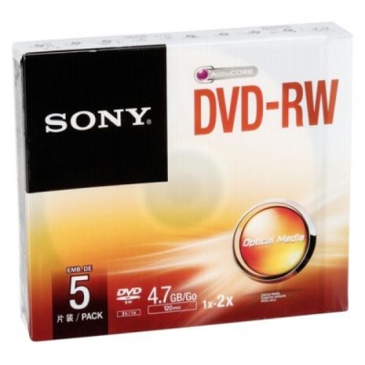 DVD-RW 5-pack 4.7GB 1x - 2x