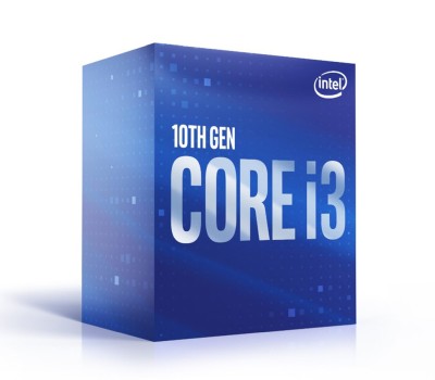 Intel Core i3-10100F 4-Core 8-Thread (65W), 3,6/4,3 GHz, LGA1200, 8 MB cache, boxad med kylare