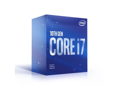 Intel Core i7-10700F 8-Core 16-Thread (65W), 2,9/4,8 GHz, LGA1200, 16 MB cache, boxad utan kylare