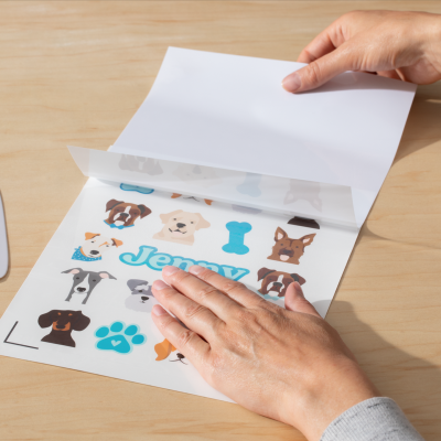 Cricut Joy Xtra Printable Waterproof Sticker set Transparant 6-pack A4#3