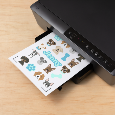 Cricut Joy Xtra Printable Waterproof Sticker set Transparant Holographic 5-pack A4#2