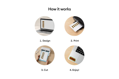 Cricut Joy Xtra Printable Vinyl White 12-pack A4#4