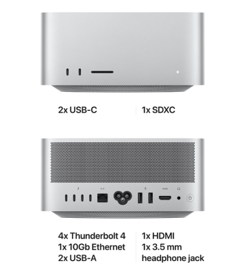 Apple Mac Studio, Apple M1 Ultra 20-core CPU 48-core GPU, 64 GB, 1 TB SSD#3