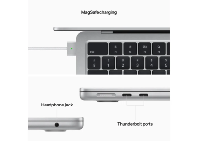 Apple MacBook Air (2022) 13.6 tum, Apple M2 8-core CPU 8-core GPU, 8 GB, 256 GB SSD - Silver#7