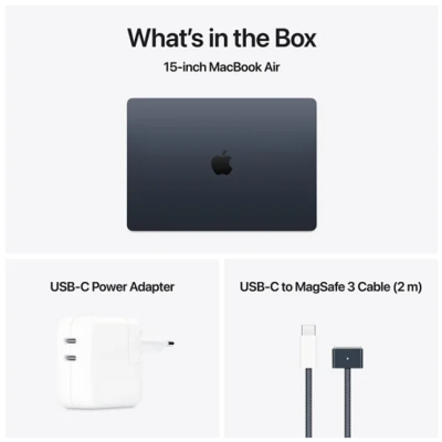 Apple MacBook Air 15.3 tum, Apple M4 10-core CPU 10-core GPU, 24 GB, 512 GB SSD - Midnatt#3