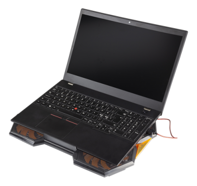 Kylplatta Deltaco Gaming, 5 st orange LED-fläktar - Svart/Orange#4