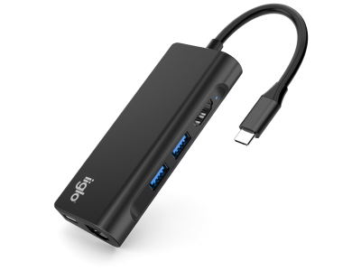 iiglo 7-i-1 Slim Multiport Docking (svart)
USB-C 87W PD, 2xUSB-A, 1xHDMI, 1xUSB-C, Ethernet, SD, microSD