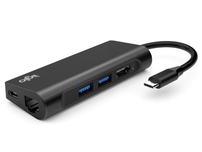 iiglo 7-i-1 Slim Multiport Docking (svart)
USB-C 87W PD, 2xUSB-A, 1xHDMI, 1xUSB-C, Ethernet, SD, microSD#2