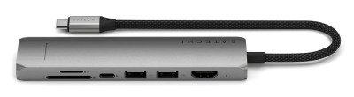 Satechi 7-i-1 Slim Multiport docking (rymdgrå) USB-C PD 100W, 1xHDMI, 2xUSB-A, Ethernet, SD, microSD#3