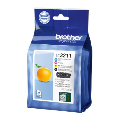 Brother LC3211VALDR Value pack (BK,C,M,Y) 200