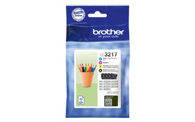 Brother LC3217 Value Pack, 4 st patroner (svart+cyan+magenta+gul), 550 sidor