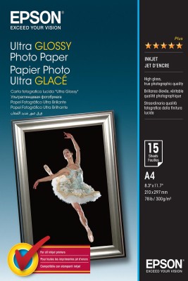 Epson Ultra Glossy Photo Paper A4, 15 ark, 300g/m2