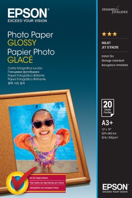 Epson Photo Paper Glossy A3+, 200g/m2, 20 ark
