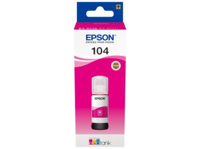 Epson EcoTank 104 Magenta, flaska 65ml, 7500 sidor