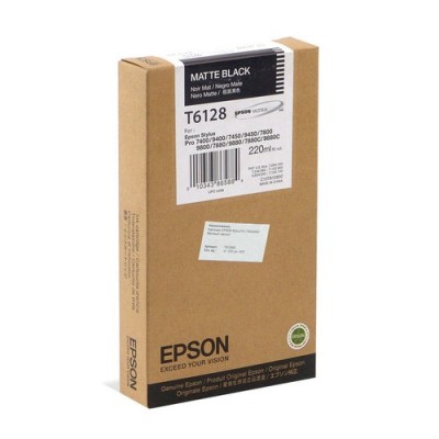 Epson Stylus 7800/7880/9800/9880 Matt Svart (T6128), 220 ml