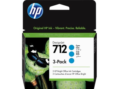 HP 712 Cyan, 29 ml, 3-pack