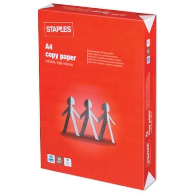 Staples A4 kopieringspapper 80gr 500ark Ohålat#2