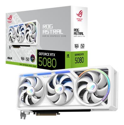 Asus GeForce RTX 5080 ROG Astral White 16 GB GDDR7, 2xHDMI/3xDP, Aura Sync ARGB#1