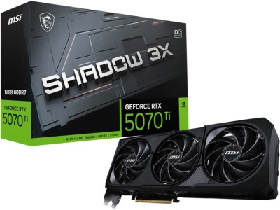 MSI GeForce RTX 5070 Ti SHADOW 3X OC 16 GB GDDR7, HDMI/3xDP#1