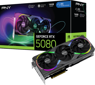 PNY GeForce RTX 5080 Verto ARGB OC Triple Fan 16 GB GDDR7, HDMI/3xDP#1