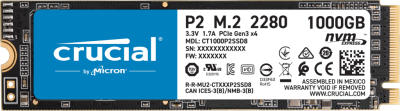 1 TB Crucial P2 SSD, M.2 NVMe