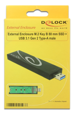 Delock External Enclosure M.2 Key B 80 mm SSD > USB 3.1 Gen 2 Type-A m#3