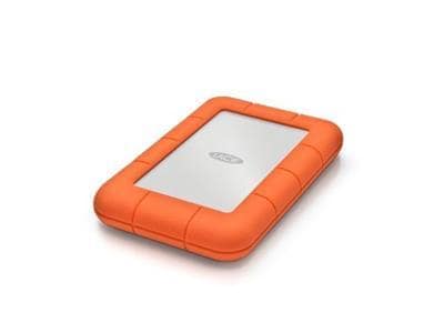 2 TB Lacie Rugged Secure, 2.5", USB-C inkl. USB 3.0 adapter, kryptering, vattentät och stötsäker, inkl. 2 års Rescue - Orange