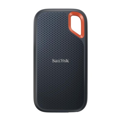 2 TB SanDisk Extreme Portable SSD, USB-C 3.2 Gen 2, inkl. adapter för Typ A - Svart