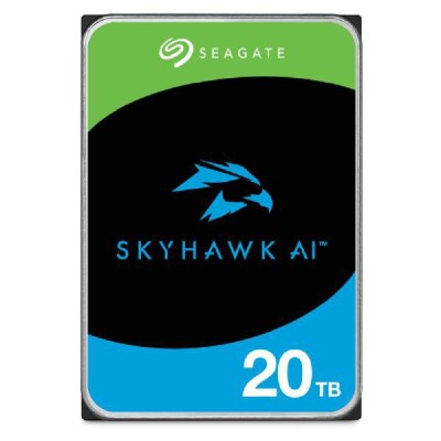 20 TB Seagate Skyhawk AI, 7200 rpm, 512 MB cache, SATA3, Surveillance